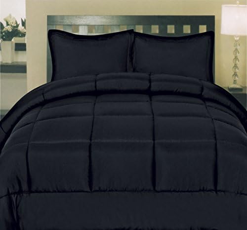 Sweet Home Collection 5 Piece Comforter Set Bag Solid Color All Season Soft D...
