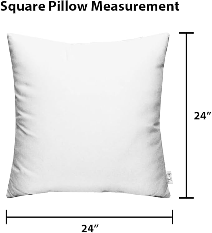 RSH DECOR: Sunbrella Square Throw Pillows Set of 4 | 24" x 24" | Water and - Image 4
