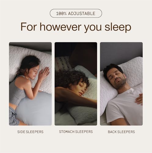 coop home goods original adjustable pillow, king size, close-up detail