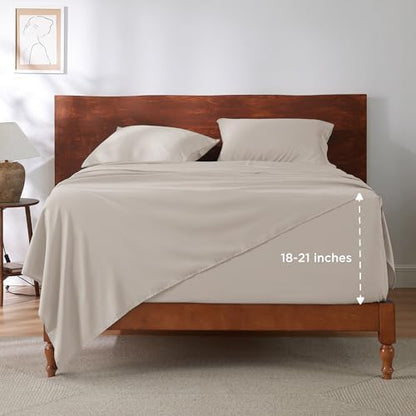 bedsure twin xl sheets dorm bedding, gentlesoft breathable, view 9
