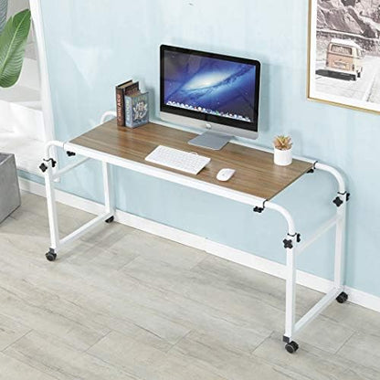 tigerdad adjustable overbed table with wheels, mobile laptop, view 9