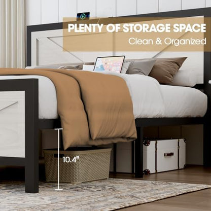 rustic bed frame full size with barn door, package contents
