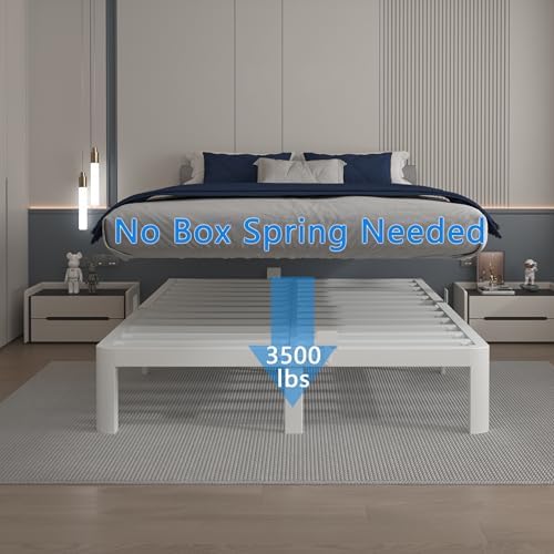 10 inch king bed frame with metal gasket, side view