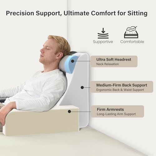 vekkia 25" reading pillow for bed with xl shown in use