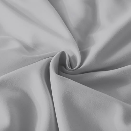 andency silver gray ruffle comforter twin size, 2, front angle view