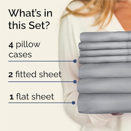 cgk split king 7pc bed sheet set shown in use