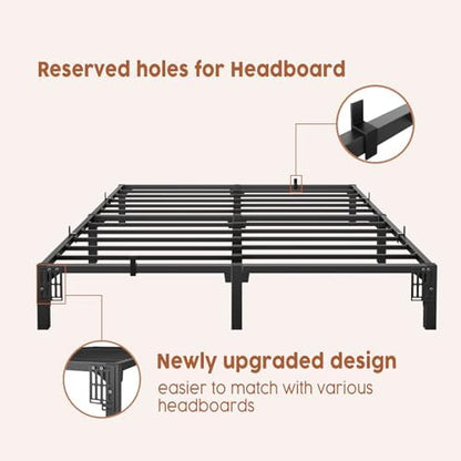 garveehome 10 inch full bed frame, heavy duty showing dimensions