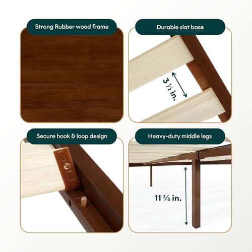bme chalipa 14” solid wood full bedframe, japanese, close-up detail