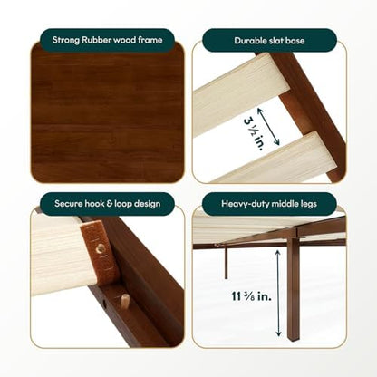 bme chalipa 14” solid wood full bedframe, japanese, close-up detail