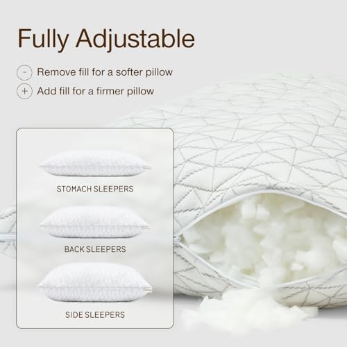 coop home goods original adjustable pillow, king size shown in use