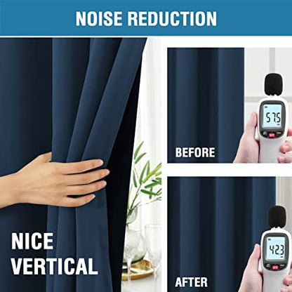 h.versailtex 100% blackout curtains for bedroom with black on a desk or shelf