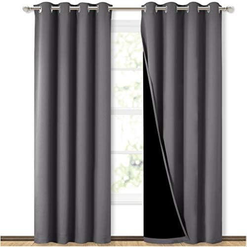 nicetown grey full shade curtain panels for dining, main product view