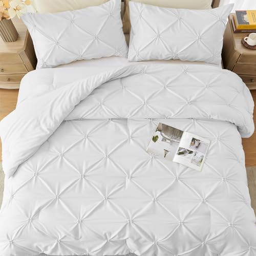 unikome queen comforter set white - ultra soft, package contents