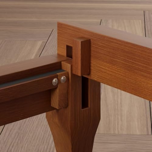 merax queen size bamboo platform bed, mid-century bed, package contents