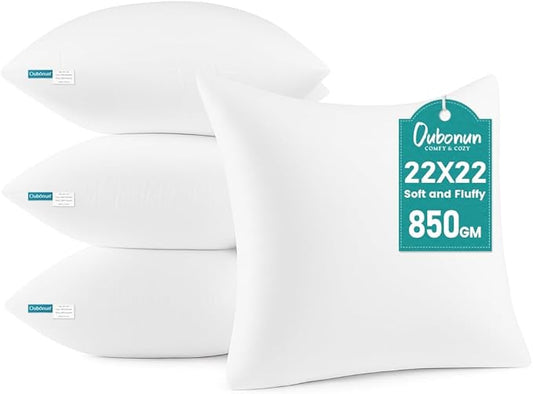 Oubonun 22 x 22 Throw Pillow Inserts by Oubonun