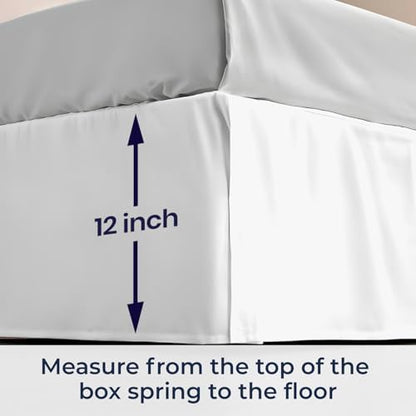 sgi bedding 12 inch drop bed skirt queen, side view