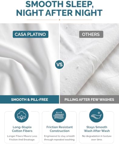casa platino twin sheets set –100% cotton twin, package contents