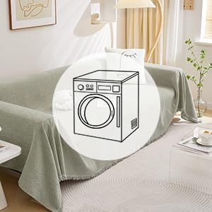 MEETSKY Sectional Couch Covers for Dog Chenille Sofa Cover, Washable Couch - Image 8
