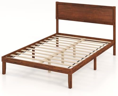 komfott full size wood bed frame with headboard, view 9