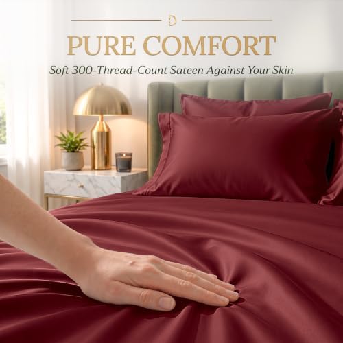 decolure 100% viscose derived from bamboo sheets queen, side view