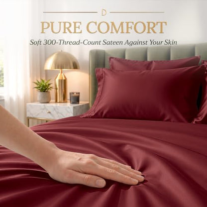 decolure 100% viscose derived from bamboo sheets queen, side view