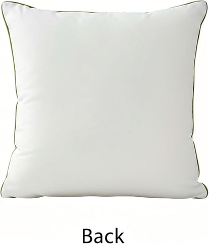 18x18 Embroidered Throw Pillow Covers Set – Purple Tulip Cotton Decorative - Image 3