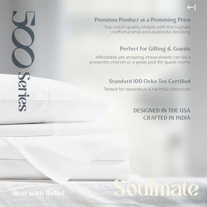mayfair linen 100% egyptian cotton 2 pack twin, front angle view