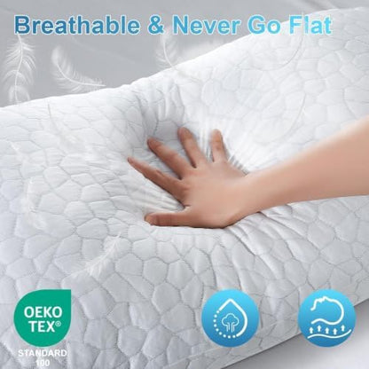 qutool cooling pillow for sleeping, certipur-us shredded memory, package contents