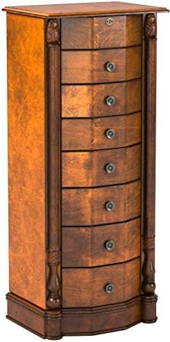 hives and honey annette standing jewelry armoire, locking on a desk or shelf