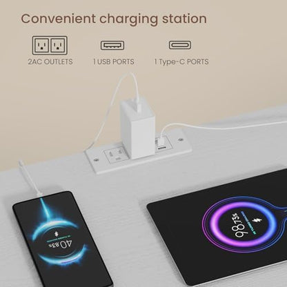 modern nightstands set of 2 with charging station, package contents
