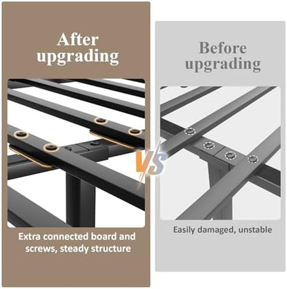 queen size bed frame with storage headboard and on a desk or shelf