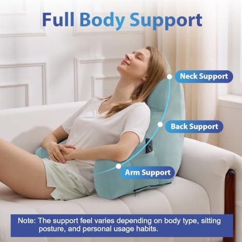 ipynbap reading pillow for bed, back pillow for showing dimensions