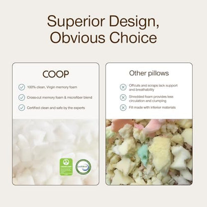 coop home goods original adjustable pillow, king size on a desk or shelf