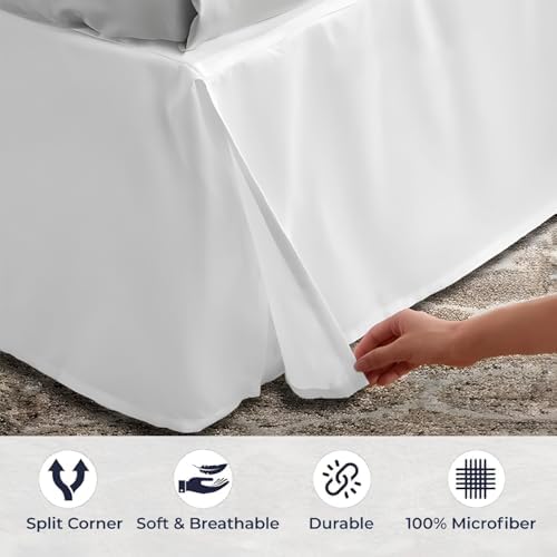 sgi bedding 12 inch drop bed skirt queen, close-up detail