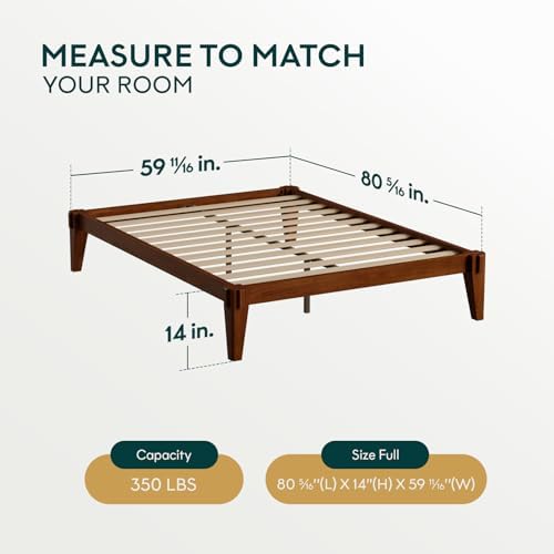 bme chalipa 14” solid wood full bedframe, japanese shown in use