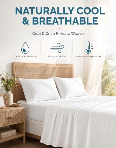 casa platino twin sheets set –100% cotton twin, side view