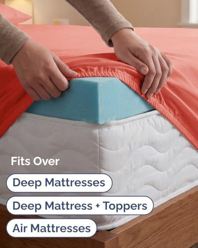 cgk extra deep twin xl sheet set, package contents