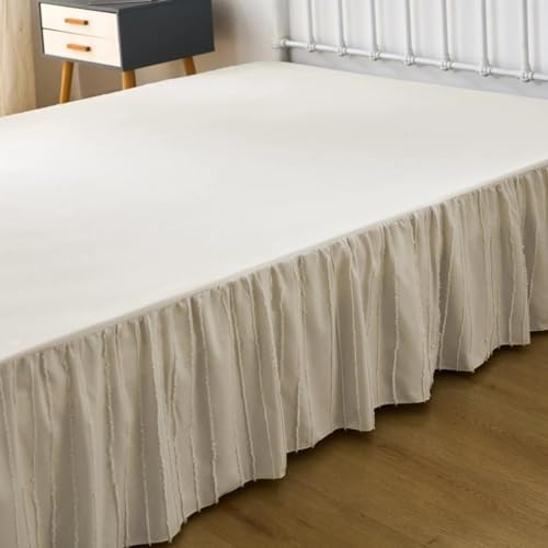 bed skirt queen size - ruffled bed skirt shown in use