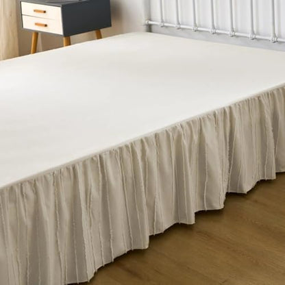 bed skirt queen size - ruffled bed skirt shown in use