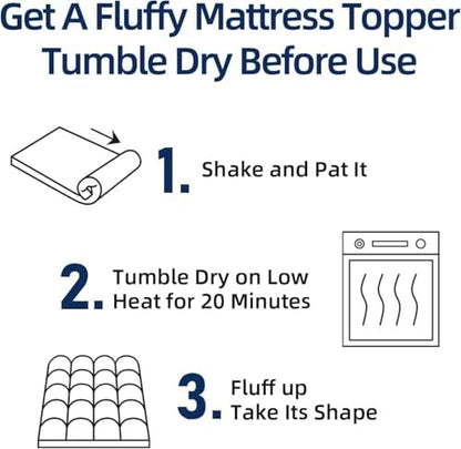 chopinmoon twin mattress topper for back pain, thick, package contents