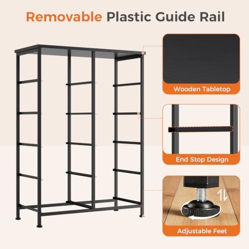 dumos 10 drawer dresser for bedroom, storage organizer showing dimensions