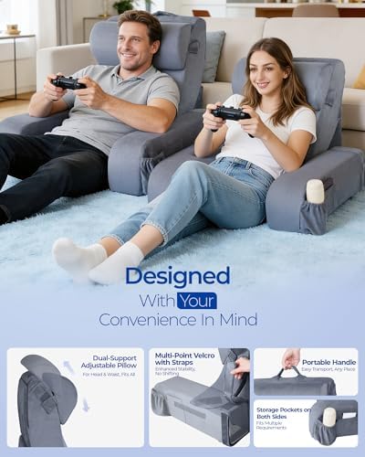 kayfia reading pillow, 30-90° stepless adjust angle &, side view