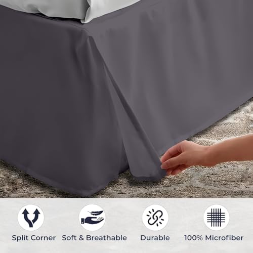 sgi bedding 12 inch drop bed skirt queen, close-up detail