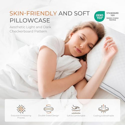 sweetnight bed pillows queen size set of 2, close-up detail