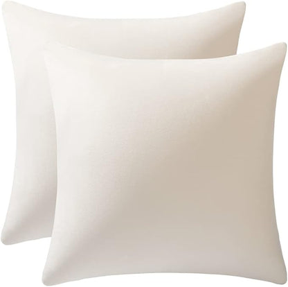 26x26 Euro Pillow Covers : 2 Pack Cozy Soft Velvet Oversized Couch Pillow Shams by DEZENE