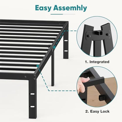 olixis 14in twin metal bed frame, sturdy support on a desk or shelf