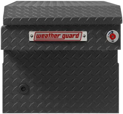 weather guard model 127-52-04 saddle box, aluminum, full showing dimensions