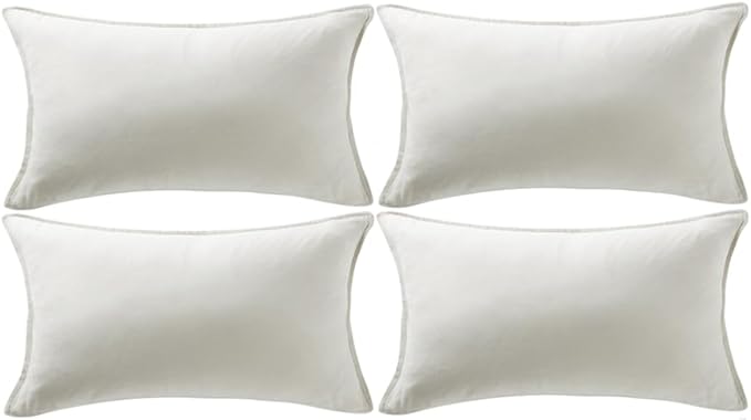 Fancy Homi 2 Packs Ivory Long Lumbar Decorative Throw Pillow Covers 12x24 Inch - Image 5