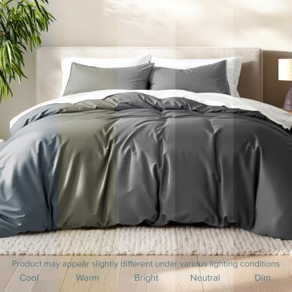 bare home duvet cover set 1800 ultra-soft (queen, front angle view