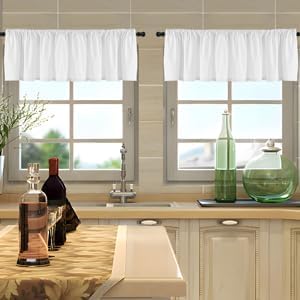 2 Panels Festive White Window Valances Curtain Valances - Image 3